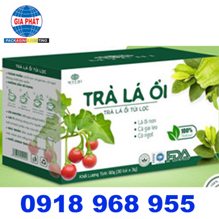 In hộp trà lá ổi| baobigiaphat.vn